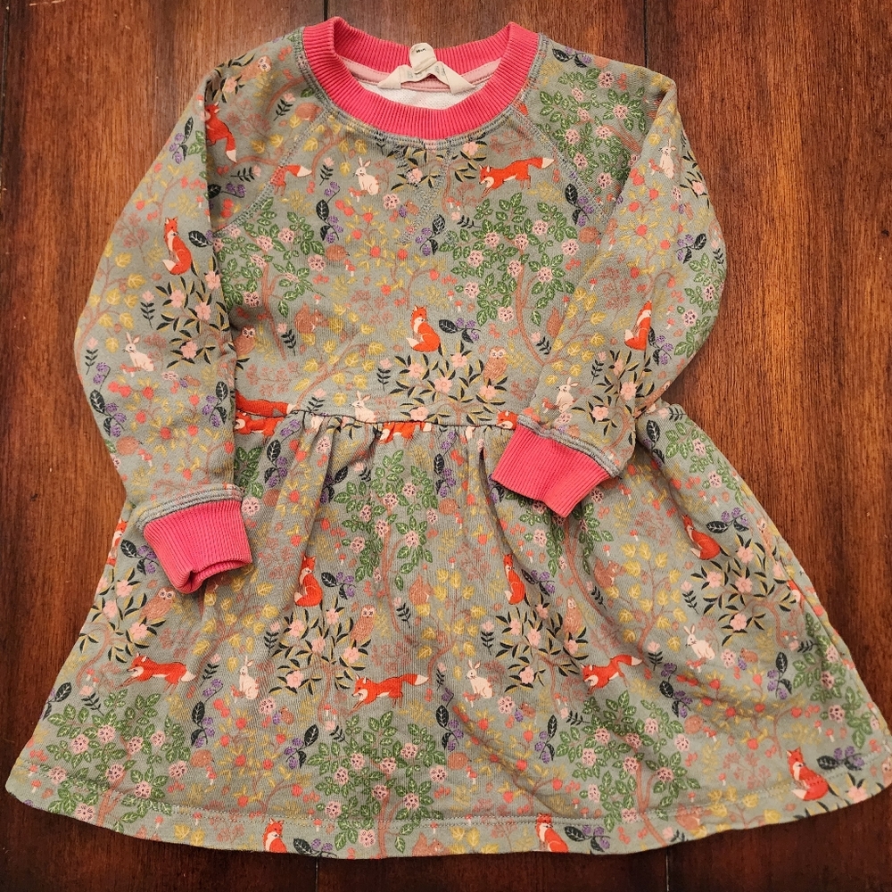 Sold Mini Boden Woodland Scene Sweatshirt Dress